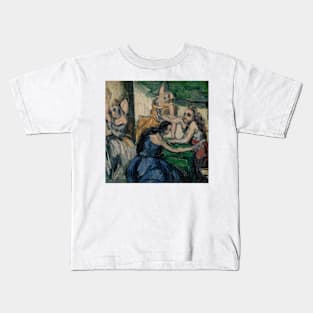 The Courtesans by Paul Cezanne Kids T-Shirt